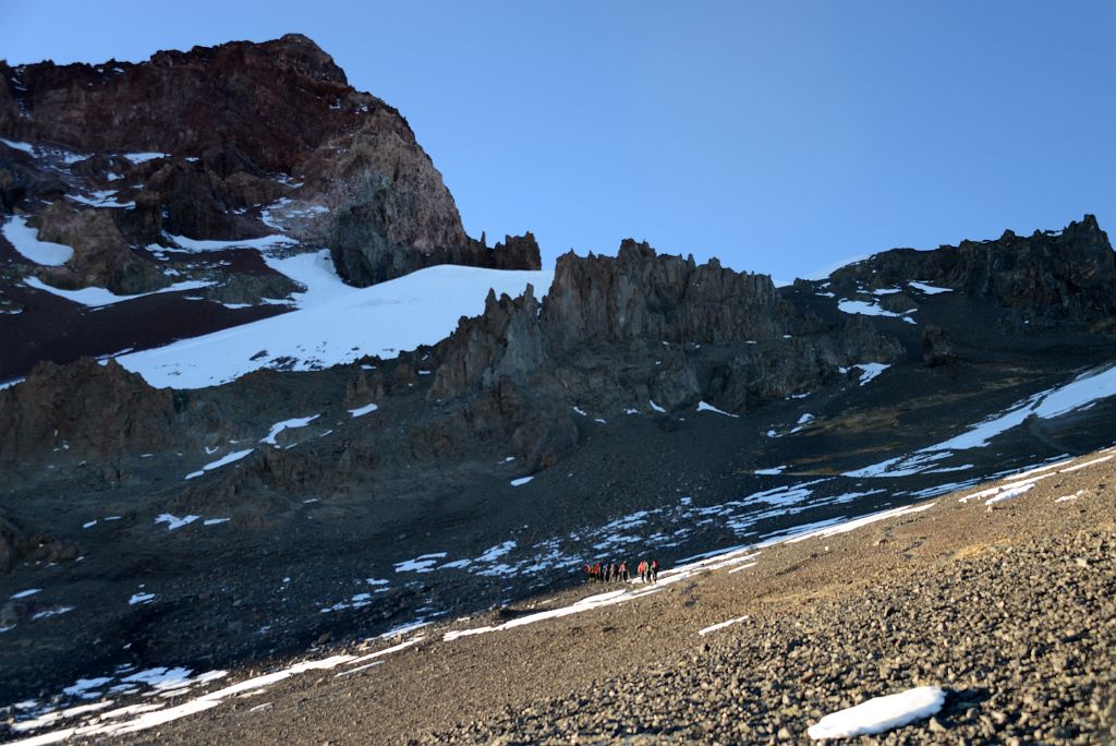 13 Climbing Between Colera Camp 3 And Independencia On The Way To Aconcagua Summit